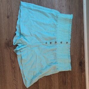 Simply Southern Light Turquoise Women Shorts